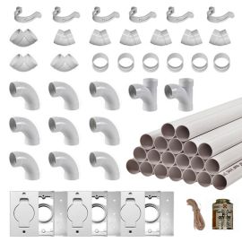 3-Inlet Central Vacuum Installation & Pipe Kit