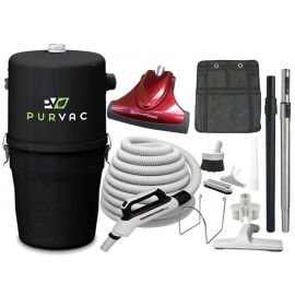 Purvac Piranha Central Vacuum And Turbo Pro Combo Kit 