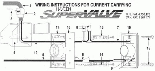 Wiring instructions for valves